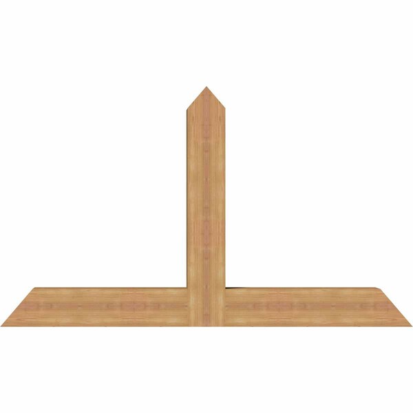 Ekena Millwork Portland Timber Gable Bracket, Western Red Cedar, 60"W x 35"H x 5 1/2"D x 5 1/2"F, 14/12 Pitch GBW060X35X0606POR00SWR - main